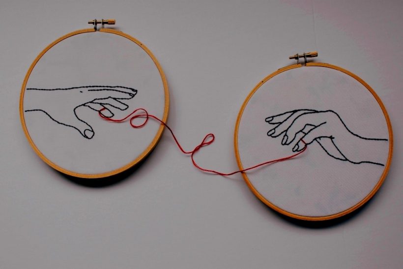 The most popular red string of fate ring for Embroidery Hoop Art Embroidered Hand Embroidery Modern - Matvuk.Com - Men's and Women's Wedding Bands Ideas
