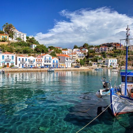 Traditional,Village,Of,Evdilos,,In,Ikaria,Island,,Greece,,With,Fishing