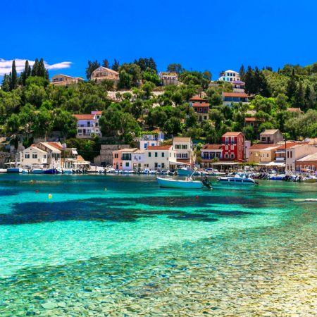 Authentic,Tranquil,Paxos,Island.,Loggos,Fishing,Village.,Ionian,Islands,Of
