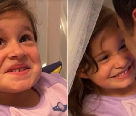 Viral αντίδραση 4χρονης που είδε πρώτη φορά ξυρισμένο τον μπαμπά της