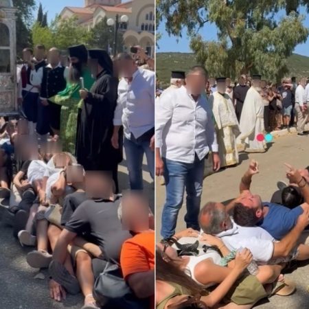 «Δaιμονiσμένος» κάνει τη φασούλα του σε λιτανεία στην Κεφαλλονιά και γίνεται viral