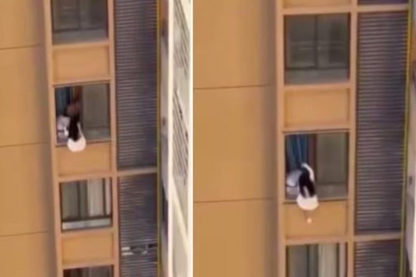 Γυναίκα κρεμάστηκε από το μπαλκόνι του εραστή της για να μην τη βρει η σύζυγός του!