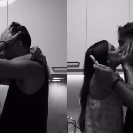 Η στιγμή που η Μαριαλένα Ρουμελιώτη λέει στον Σάκη Κατσούλη ότι θα γίνει μπαμπάς