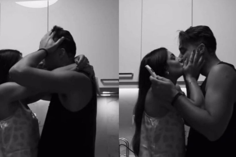 Η στιγμή που η Μαριαλένα Ρουμελιώτη λέει στον Σάκη Κατσούλη ότι θα γίνει μπαμπάς