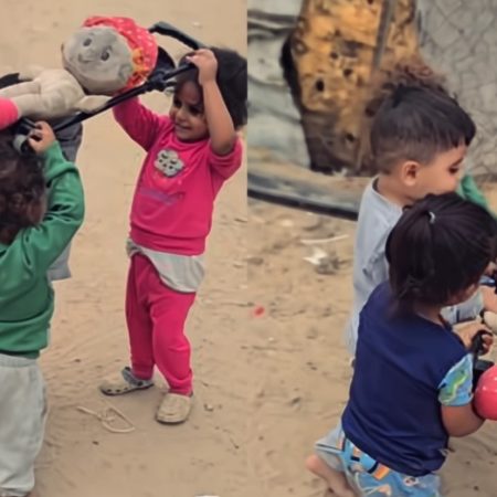 Ανέμελα παιδιά στη Γazα παίζουν «κηδεία» σε ένα σπαρακτικό βίντεο