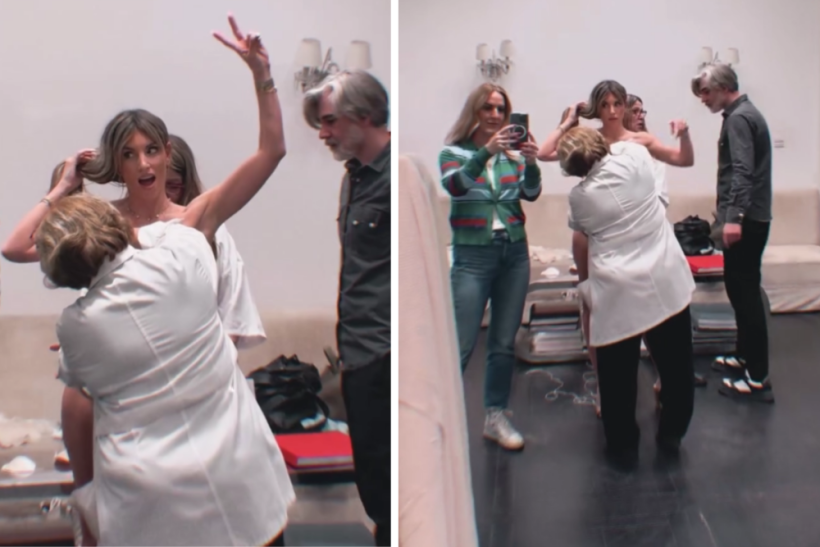 Θέλουμε sneak peek από τη πρόβα νυφικού της Αθηνάς Οικονομάκου; -Ναι