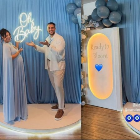 Κατσούλης-Ρουμελιώτη έκαναν το πιο elegant baby shower λίγο πριν έρθει το μωράκι τους