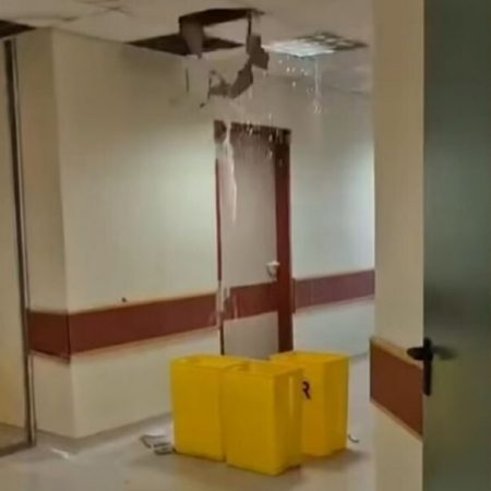Σε άλλα νέα πλημμύρισε και κατέρρευσε το ταβάνι στο νοσοκομείο της Ρόδου
