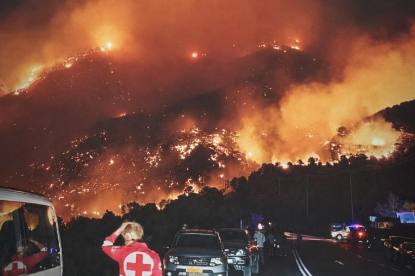 Εκτός ελέγχου η φωτιά στο Ρέθυμνο: Ριπές 125 χλμ./ώρα και συνεχείς αναζωπυρώσεις