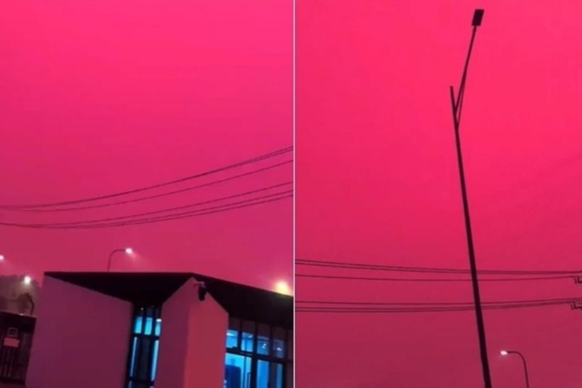 Ο ουρανός στην Κίνα βάφτηκε ξαφνικά neon pink!